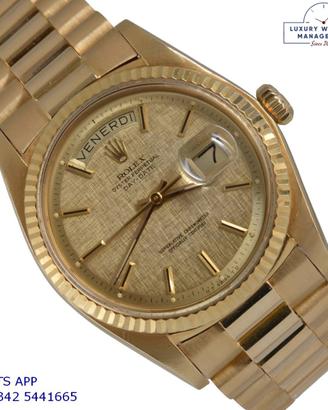 ROLEX  Day-Date 1803 President Linen dial gold