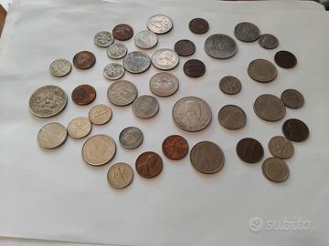 Monete  e  banconote 500  lire  argento e  dollari