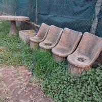 Tavolo e sedie da giardino vintage