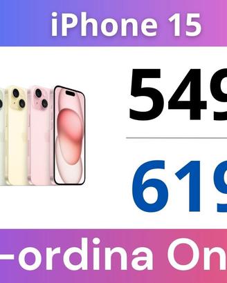 iPhone 15 - Ritiro usato Garan 1 Anno