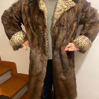 Pelliccia con inserti leopardati