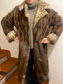 Pelliccia con inserti leopardati