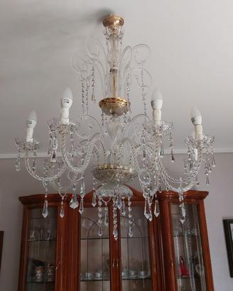 Lampadario in cristallo 8 luci
