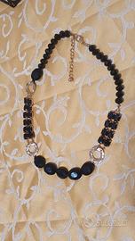 Collana in Acciaio e  Coralli Nuova