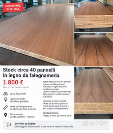 stock pannelli legno