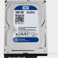 HARD DISK 3,5" POLLICI SATA III 500 GB WD BLUE