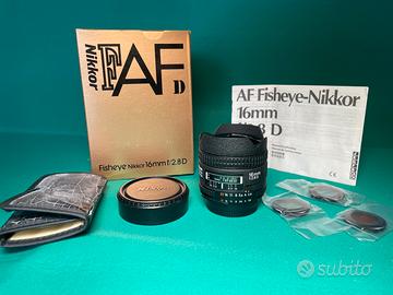 Nikon Fisheye 16mm f/2.8 D + filtri