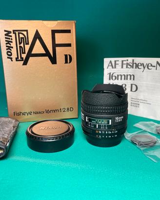 Nikon Fisheye 16mm f/2.8 D + filtri