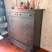 Cassettiera IKEA HEMNES 5 Cassetti - Marrone Scuro
