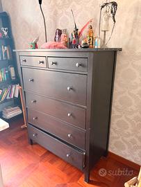 Cassettiera IKEA HEMNES 5 Cassetti - Marrone Scuro