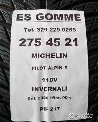 2 gomme 275 45 21 MICHELIN RIF217