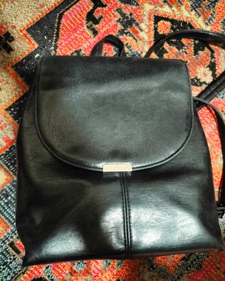 Pimawil Londra zaino bag pelle nera multifunzione