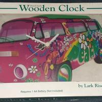 Orologio design Pink Camper hippy Van Love e Peace