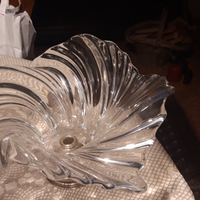 Fruttiera in cristallo e argento