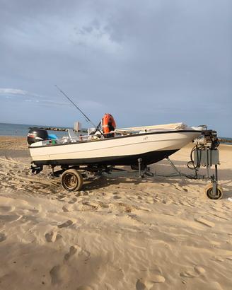 barca motore e possibilità di carrello.