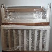 Lettino Pali con materasso e cassetto