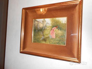 Quadro di donna fine Ottocento