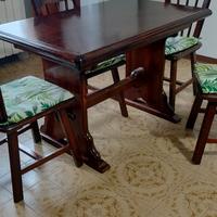 Tavolo rustico allungabile con 6 sedie 