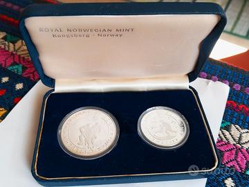 Set monete Argento Lillehammer 1994 Winter Olympic