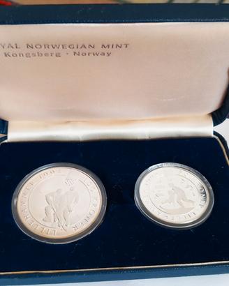 Set monete Argento Lillehammer 1994 Winter Olympic
