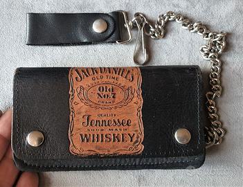 Portafogli in pelle da moto whisky Jack Daniels
