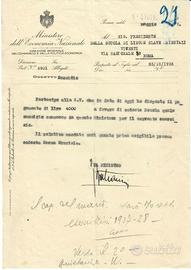 Lettera dattiloscritta Ministro Bastianini 1927