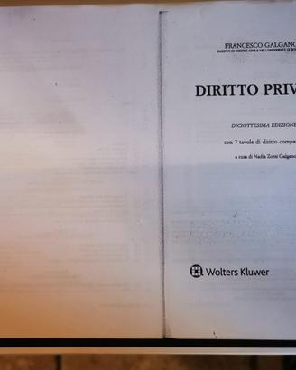 Diritto privato - Galgano - 18esima ed. 