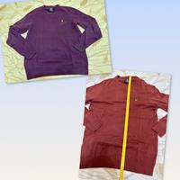 Lyle & scott due maglioni tg m viola e terracotta