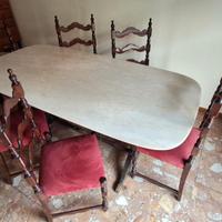 Tavolo anni '60 in marmo rosa del portogallo