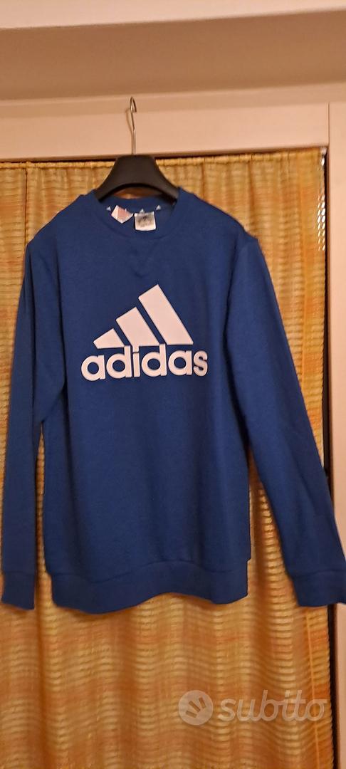 Felpa blu hot sale elettrico adidas