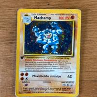 Carta pokemon rara Machamp anno 1995.96.98