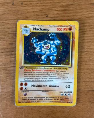 Carta pokemon rara Machamp anno 1995.96.98