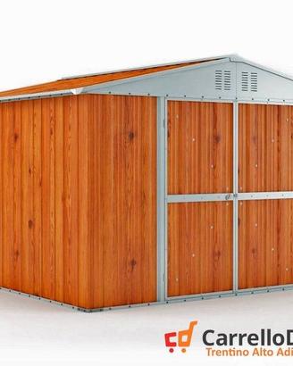 Box struttura lamiera Acciaio 327x307 fin legno