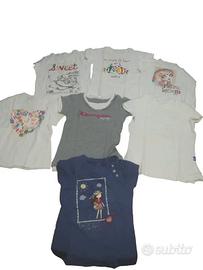 Lotto 7 t shirt bambina 6anni