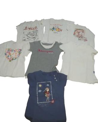 Lotto 7 t shirt bambina 6anni