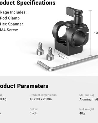 SMALLRIG 15mm Rod Clamp 1995