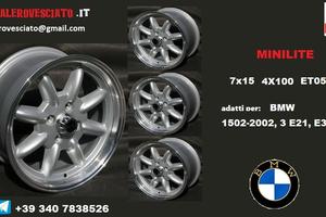Cerchi minilite 7X15 ET05 bmw 1502 2002 E21 E30