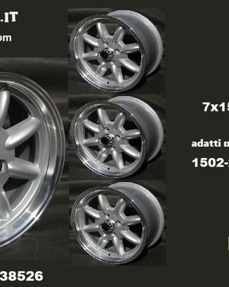 Cerchi minilite 7X15 ET05 bmw 1502 2002 E21 E30