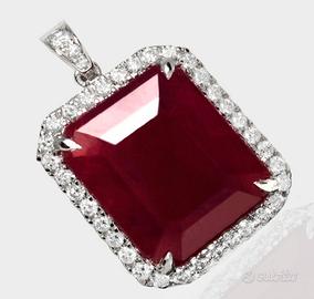 Ciondolo con Rubino Naturale da 9.60ct - IGI