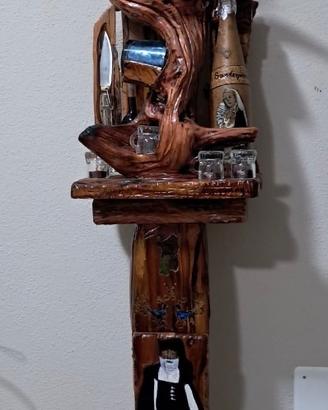 Porta liquori artigianale in ginepro sardo