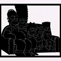 Simpson quadro in metallo 