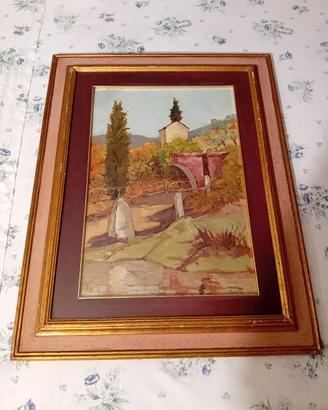 Quadro di Mario Fabbrini, olio su cartone.