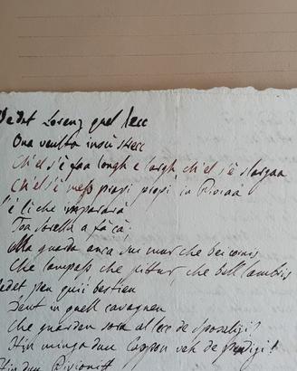 poesia originale milanese unica rarissima anno 170