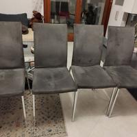 sedie ALCANTARA grigio