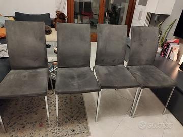 sedie ALCANTARA grigio