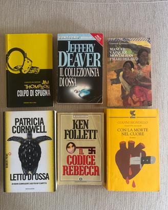 Lotto 6 libri gialli