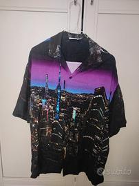 Camicia maniche corte fantasia città sera