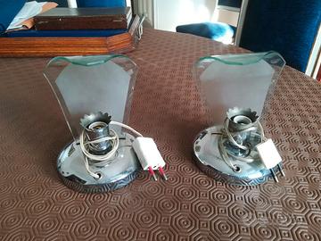 2 lampade da comodino stile decò