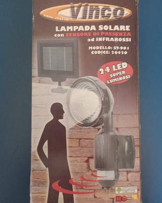 Lampada Solare Vinco ST‑901 nuova – 24 LED con Sen