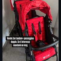 Zoe tandem + passeggino doppio